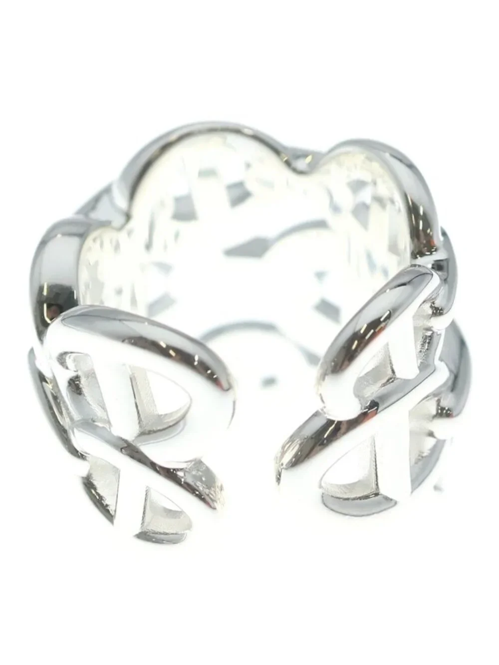 Hermes Chaine D'ancre Enchainee GM Ring Silver